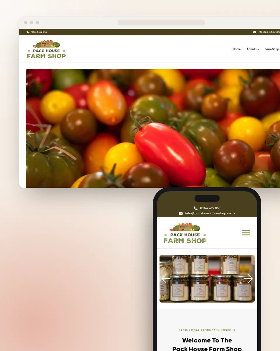 Pack House Farm Shop website