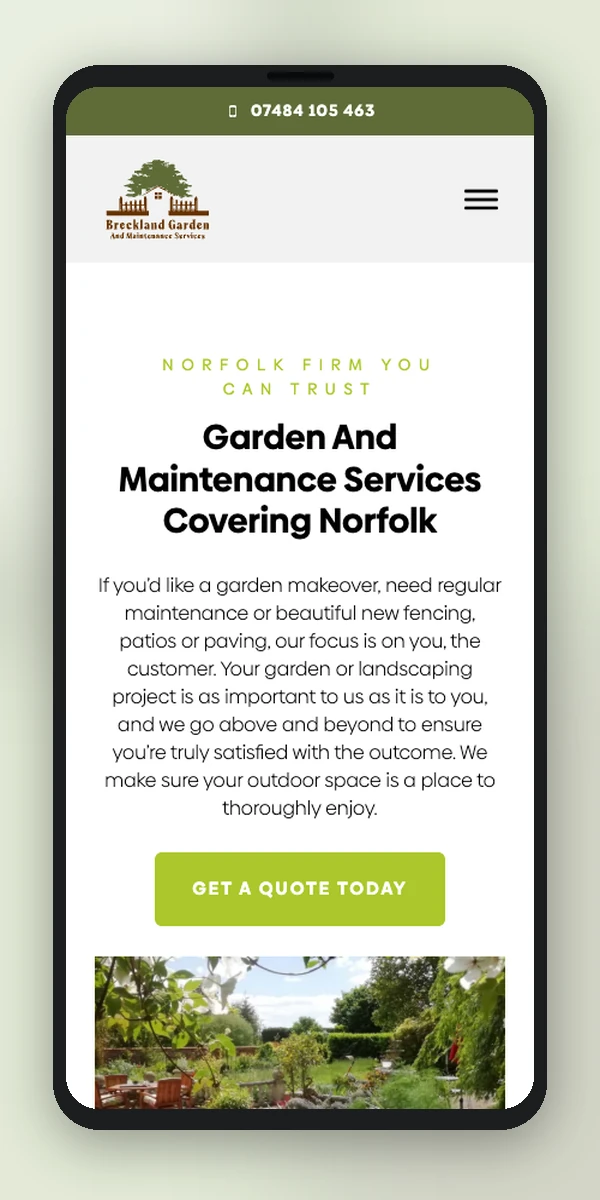 Breckland GSM website on desktop and mobile