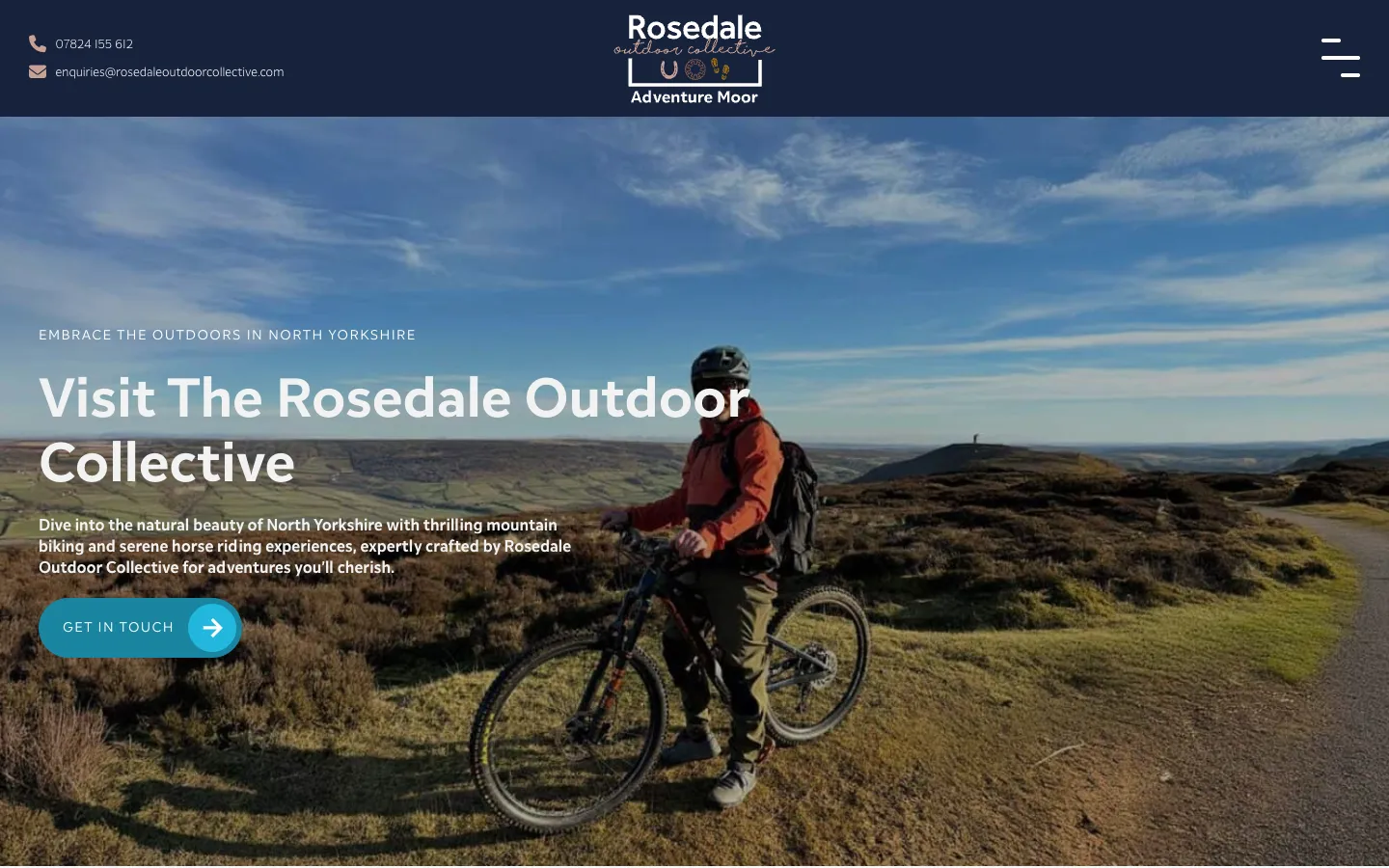 Rosedale Outdoor Collective website on a laptop